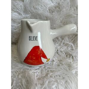 Rae Dunn BELIEVE Pot Cocoa Pot Hot Chocolate Pot Ceramic Christmas